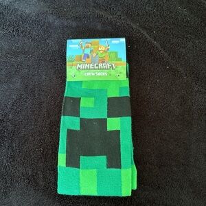Minecraft Green Creeper Crew Socks
